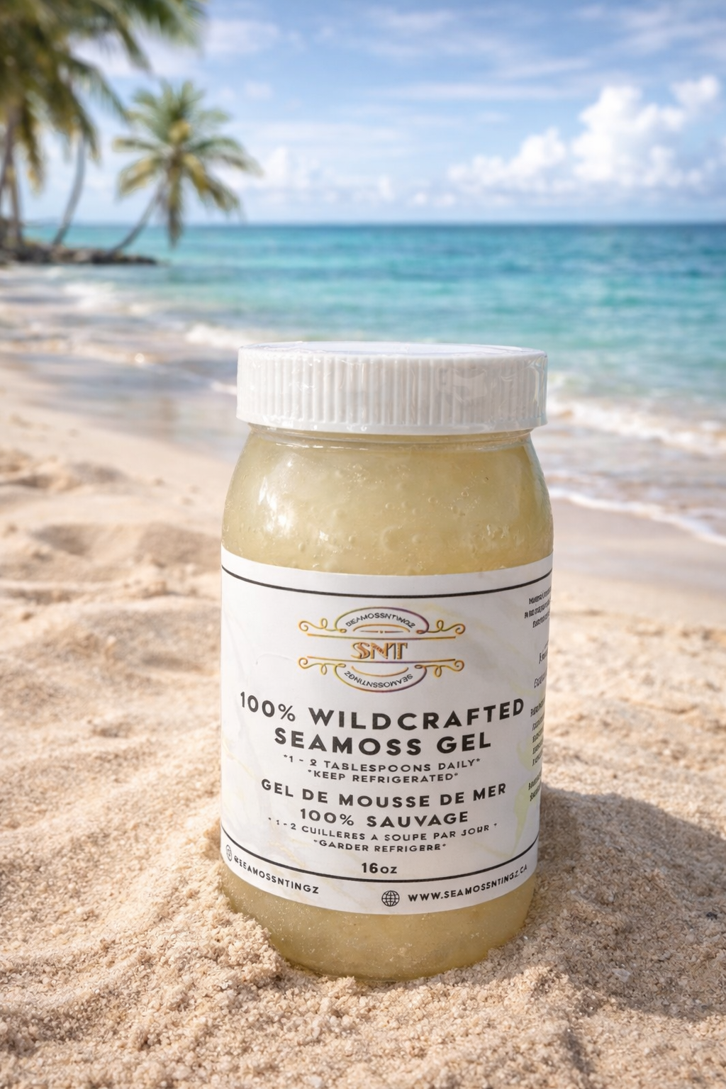 16oz Wildcrafted Gold Sea Moss Gel