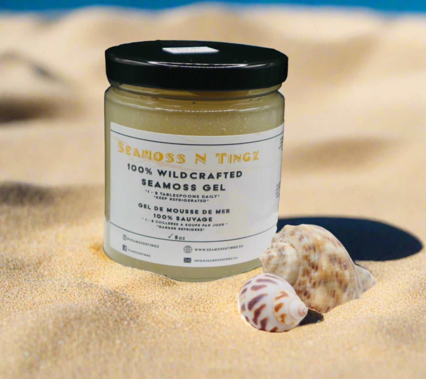 8oz Wildcrafted Gold Sea Moss Gel