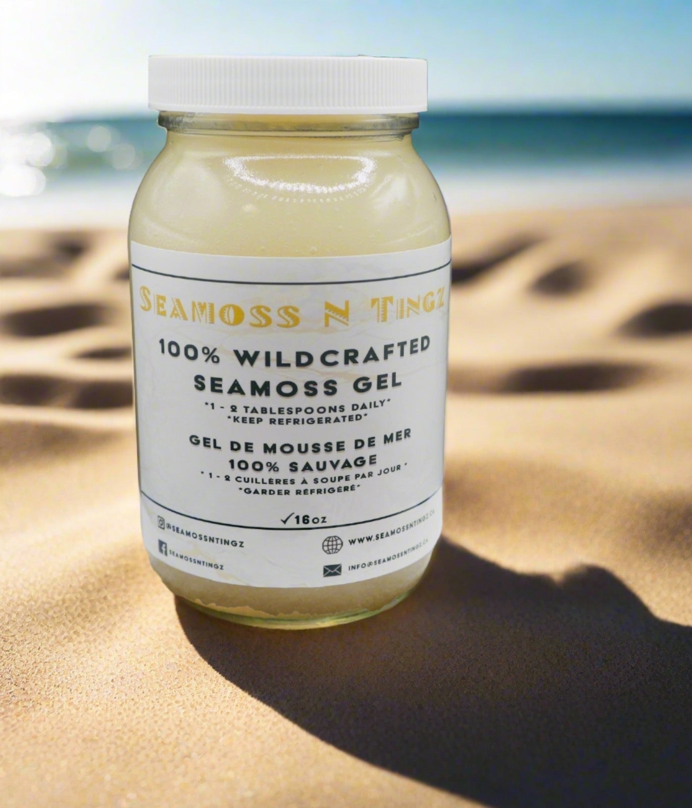 16oz Wildcrafted Gold Sea Moss Gel