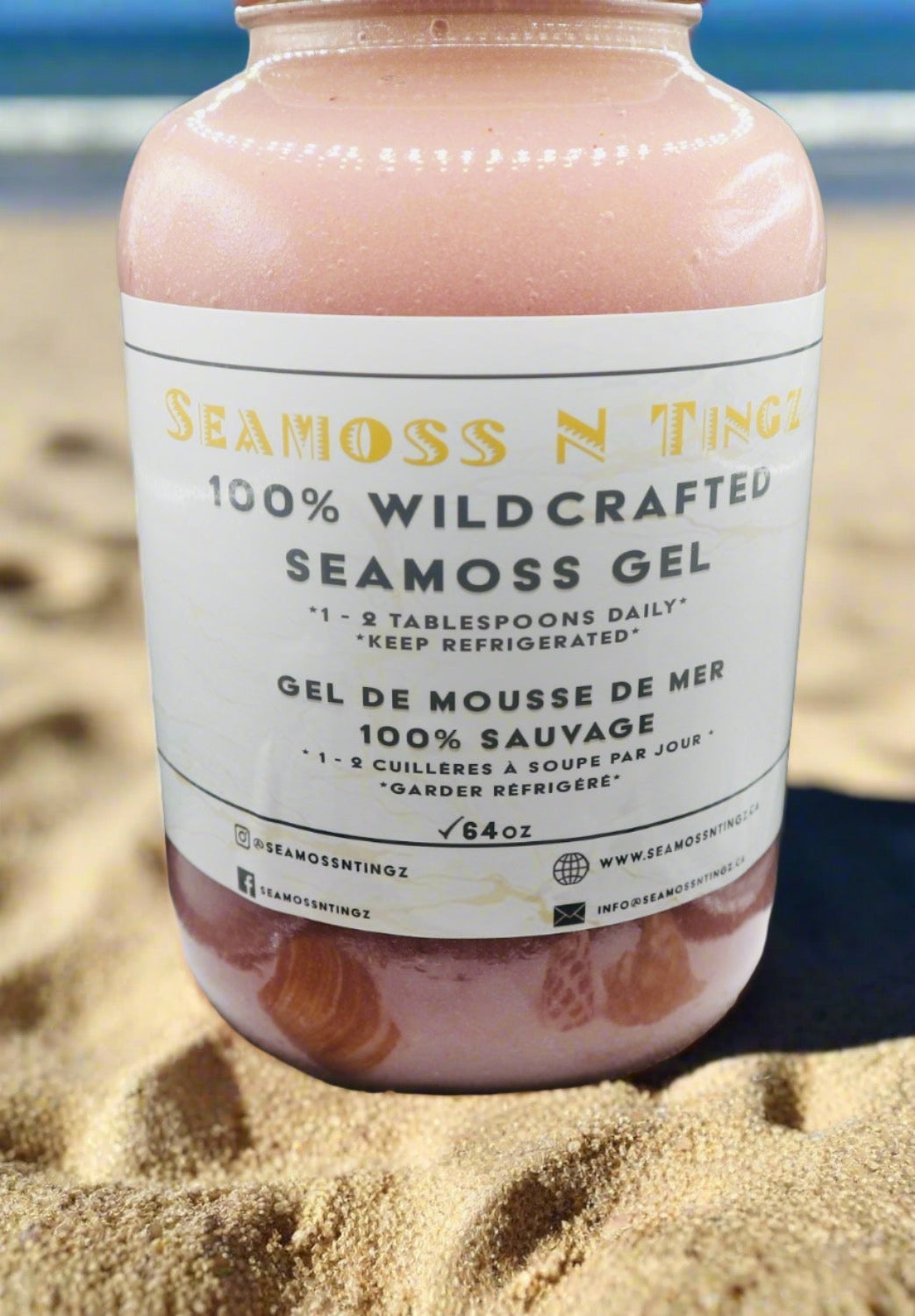 64oz Wildcrafted Purple Sea Moss Gel