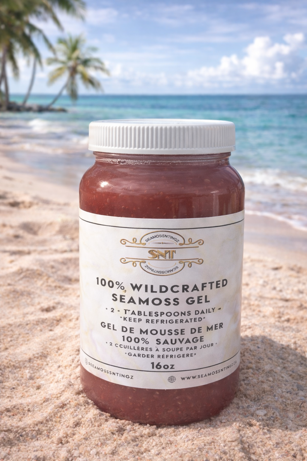 16oz Wildcrafted Purple Sea Moss Gel