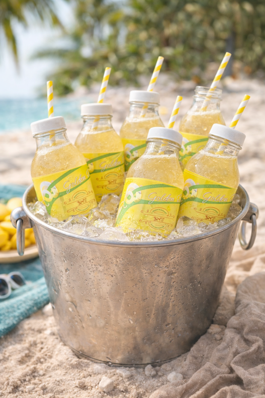 6 Pack of Golden Delight Sea Moss Lemonade