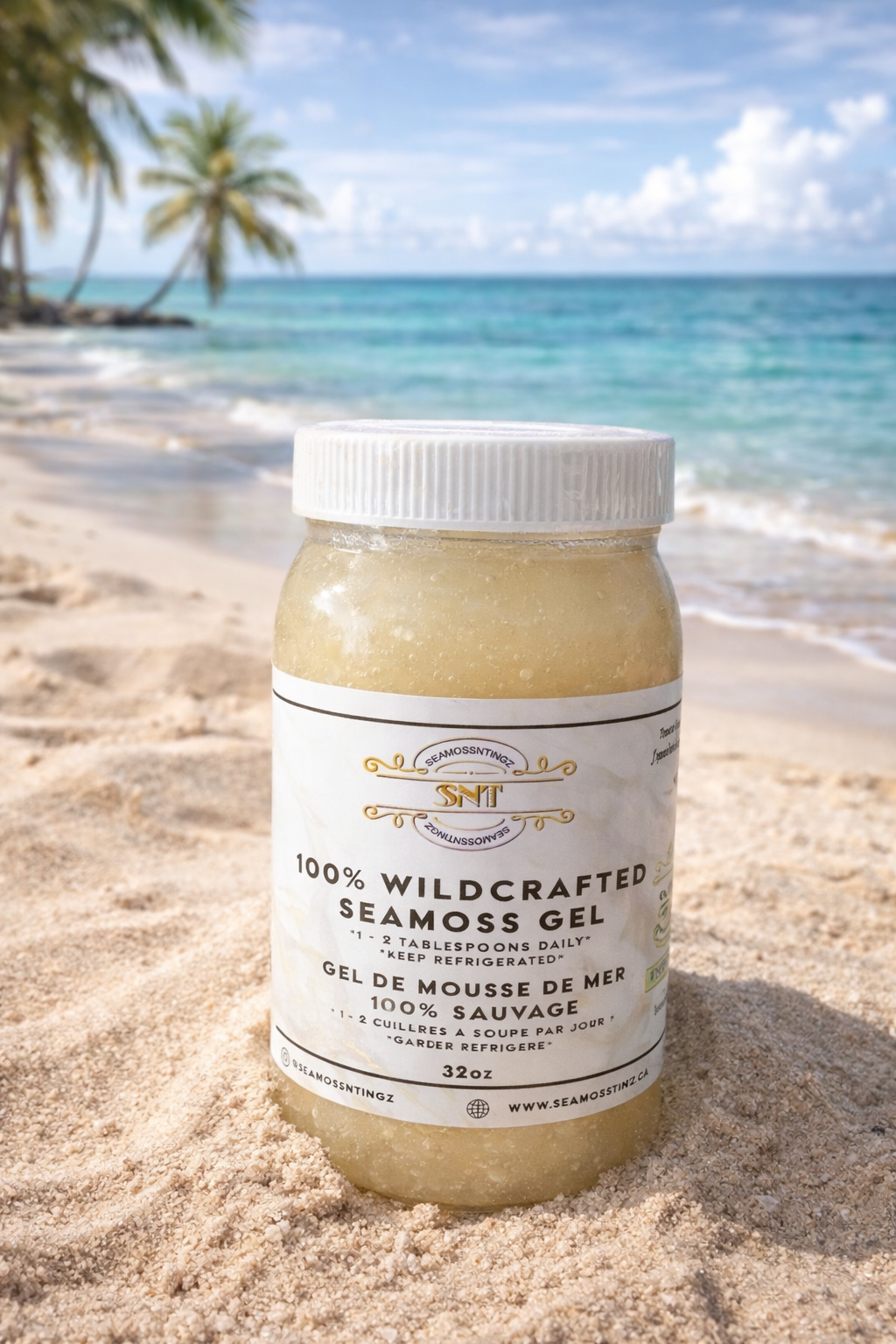 32oz Wildcrafted Gold Sea Moss Gel